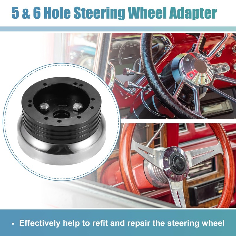 QUARKZMAN 5 & 6 Hole Steering Wheel Hub Adapter for