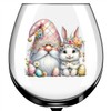 x12 Gnome Spring Easter Rabbit Glass Vinyl Decal Stickers Colour