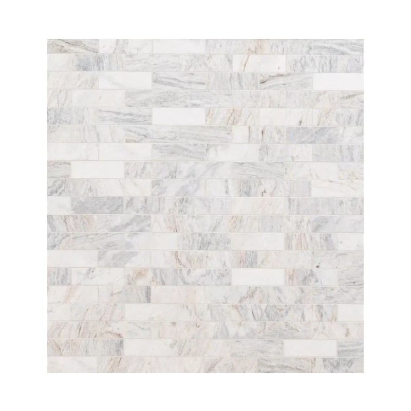 MSI Capri Blue Subway 12in x12in Honed Marble Mosaic Floor