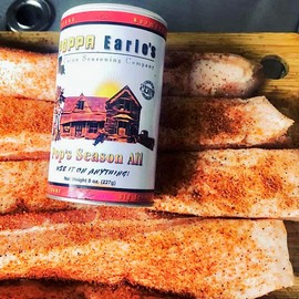 Poppa Earle's Seasoning (Cajun Seasoning Company) Gluten Free and No MSG All Purpose Seasoning "Pops Season-all" Pack of 3 (8) ounce cans