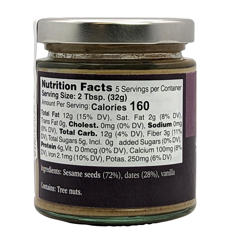 Nutural World - Sesame and Dates spread 6 Oz (170g)
