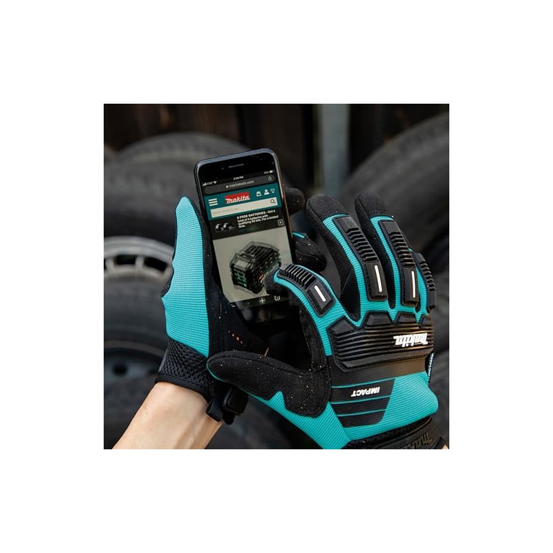 Makita P-84567 Advanced Impact Demolition Gloves, Size Medium