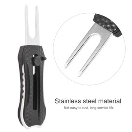 Foldable Golf Divot Repair Tool,Stainless Steel Divot Tool with Detachable Golf Ball Marker for Golf Training Golf Leisure Sports