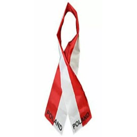 RFCO Poland Polish Polska Country Lightweight Flag Printed Knitted Style Scarf 8"x60"