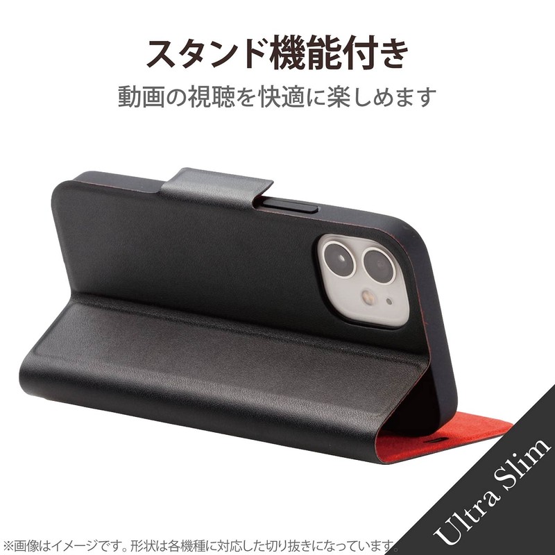 Elecom PM-O212PLFUBK OPPO Reno5 A Leather Case Folio UltraSlim Thin