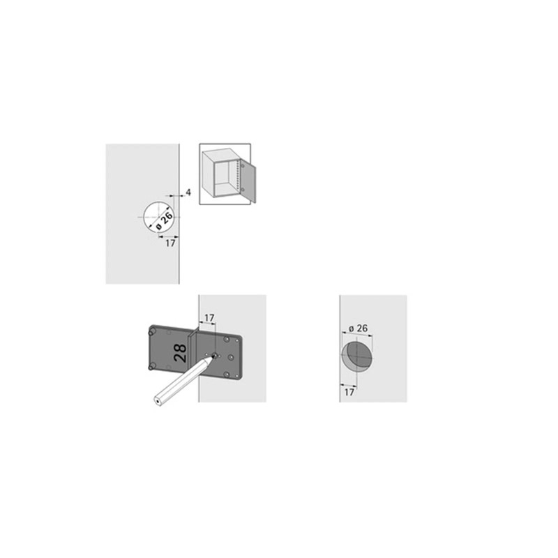 Hettich Accura 351 Drilling Template MultiBlue