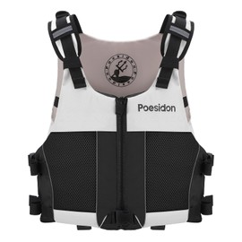 Poseidon Adjustable Water Safety Life Jacket - Classic Unisex Design with Front/Rear Storage Compartments for Multiple Water Activities