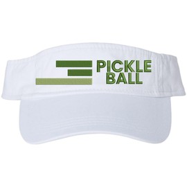Retro Pickleball Visor - Great for Pickle Ball Gifts & Pickleball Games - Embroidered Visor for Men and Women, White
