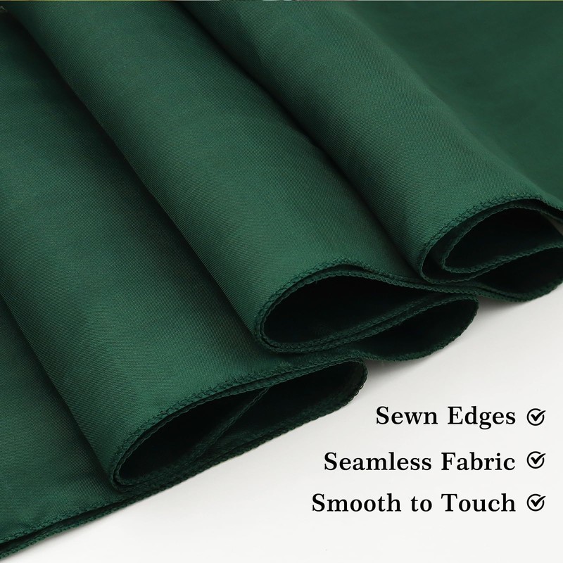 2PCS Dark Green Satin Table Runner 12 x 108 Inch