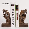 Magicsculp-The Thinker Statue Bookends in Premium Cold Cast Bronze- 7.48-Inch