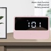 LED Mirror Alarm Clock 2 Levels Brightness Digital Alarm Clock