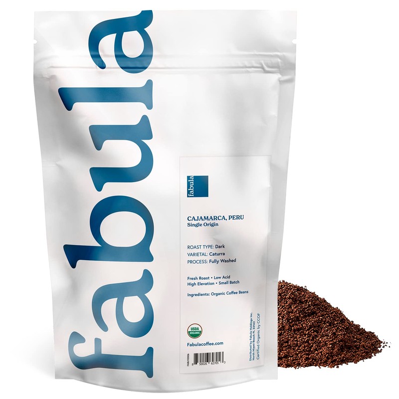 Fabula Coffee Dark Roast Freshly Grounded - Organic - Low