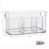 STORi Bliss 5-Compartment Plastic Cosmetics Storage Organizer | Clear |