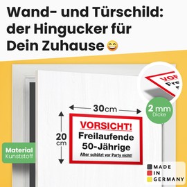 DankeDir! Freilaufende 50-Year-Old Sign 30 x 20 cm Birthday Gift Idea Party Decoration Birthday Decoration 50s Birthday Gift Women Girlfriend Gift 50th Birthday 50 Years