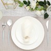 24Pieces Silver Plastic Silverwar Plastic Cutlery with Blue Handle- Heavyweight