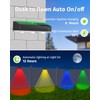Solar Fence Lights Outdoor 12 Pack Upgraded High Brightness 3