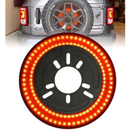 For Bronco Spare Tire Brake Light Red LED Third 3rd Brake Light Rear Tail Wheel Light Compatible with Ford Bronco 2021 2022 2-Door 4-Door