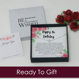 18th Birthday Gift for Girls with Meaningful Message and Jewelry, Ready To Gift Sterling Silver White Pearl Necklace