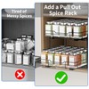 BOIVSHI 2-Tier Spice Rack Organizer, Pull Out Spice Rack for