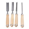 Yibuy 4Pcs x Carpenter Carving Firmer Gouge Woodworking Wood Chisel