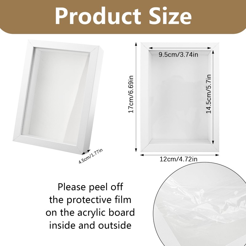 6 Pack 4 x 6 Inches Shadow Box Frame, Small