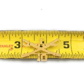 🌟US Army 1/10 10th Cavalry Crossed Sabres Gold Tone 1-1/2"  inch Hat Lapel Pin