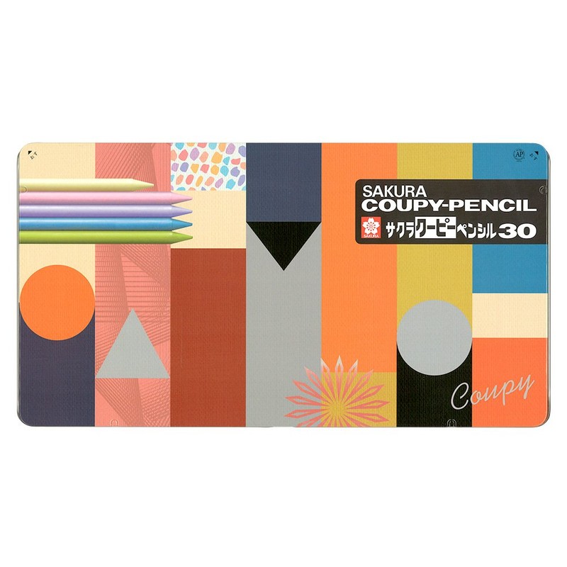 Sakura Crayons Colored Pencils Coupy 30 Colors Color-on-Color FY30NU