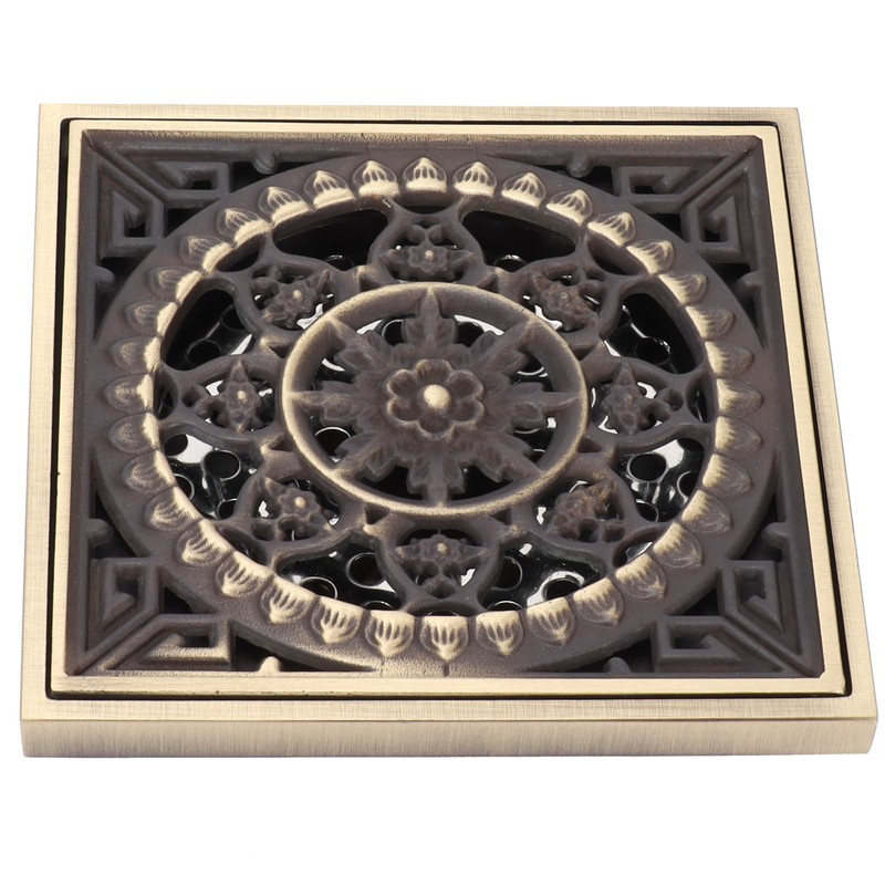 Floor Drain European Style Antique Bathroom Copper Drain Set for