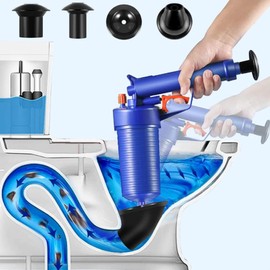 Drain Unblocker Plunger,Plunger sink unblocker,High Air Pressure Drain Pump Pipe Dredge Tool,Kitchen Sink Sewer Dredge Cleaning Tools,Sink Unblocker with 4 Suckers for Kitchen Sink Bath