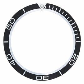 Ewatchparts Bezel Insert Compatible With Omega Seamaster Planet Ocean Watch 45.5mm Case Black