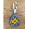 Handmade felt Easter decoration Easter egg with yellow flower