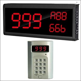 SHIHUI Queue Wireless Calling System 999-Channel Number Keypad Caller + 3 Number Display Host for Restaurant Hospital Fast Food Shop Kitchen Call