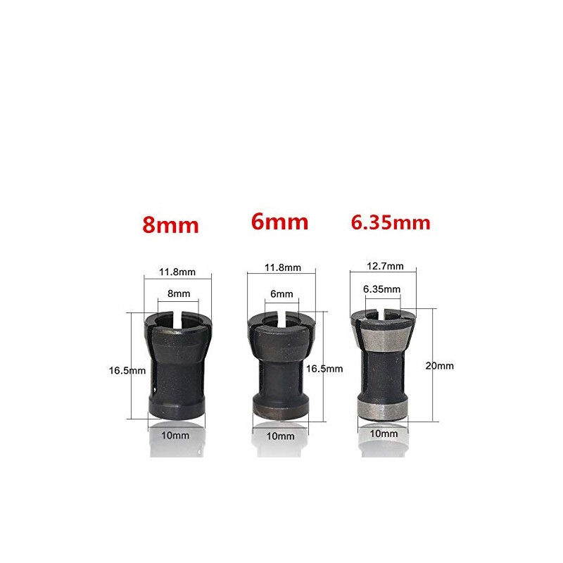 Toolstar CNC Router Collet, Alloy Collet Chuck Adapter Replacement Driver