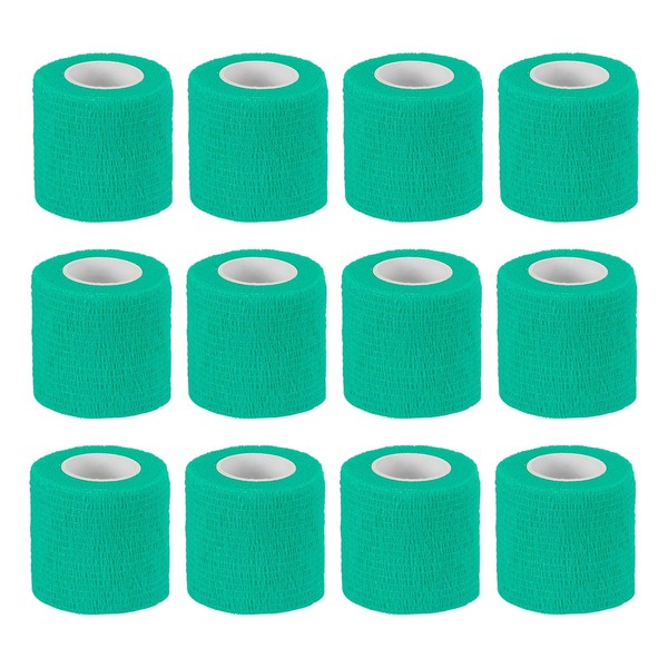 PATIKIL 2" x 177" Self Adhesive Bandage Wrap, 12 Pcs