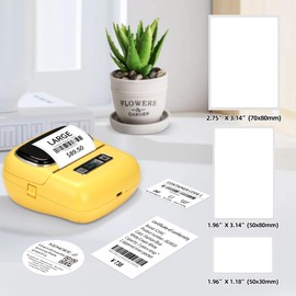 BrokSilent L9 Label Maker, 3 Inch Portable Thermal Label Printer, Bluetooth Label Maker Machine with Tape, Labeling for Home Storage Office and Small Business,with 70x40mm Label
