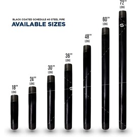 Steel Black Pipe (4, 1/2'' x 24'')
