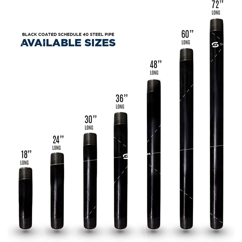 Steel Black Pipe (4, 1/2'' x 24'')