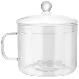 Clear Glass Simmer Pot for Stove Potpourri 1L/34OZ Heat-resistant Glass Saucepan with Cover Cookware Set Clear Cooking Pot with Lid and Handle for Potpourri, Pasta Noodle, Soup, Milk, Baby Food