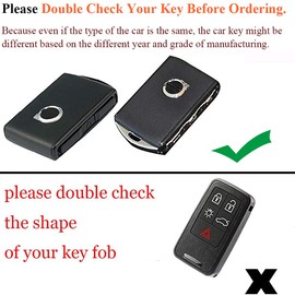 SANRILY 1 Pcs for Volvo Key Fob Cover XC90 XC60 S60 XC40 Keyless Full Covered Key Protector Shell with Keychain TPU Fashion Golden Edge Key Case Grey-Blue