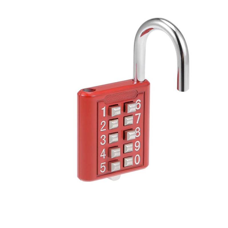 sourcing map 10-Digit Combination Padlock Push Button Locker Cabinet Lock