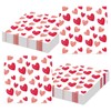 60 Pack Valentine's Day Napkins Paper, Pink Heart Napkins, 6.5