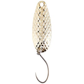 Mukai Stream Rock Fish Lure, 0.1 oz (3 g), Double-Sided Diamond Cut, #1 Gold, Spoon