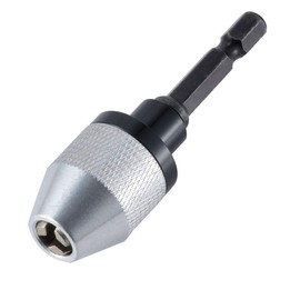 KATUR Keyless Drill Chuck Quick Change Adapter Converter 1/4 Inch Hex Shank 0.3-6.5mm Clamping Range Drill Adapter Mini 3-Jaw Drill Chuck Screwdriver Adapter