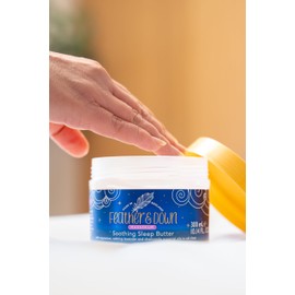 Feather & Down Magnesium Soothing Sleep Butter (300ml) - With Magnesium, Calming Lavender & Chamomile Essential Oils To Aid Sleep. Vegan Friendly & Cruelty Free.