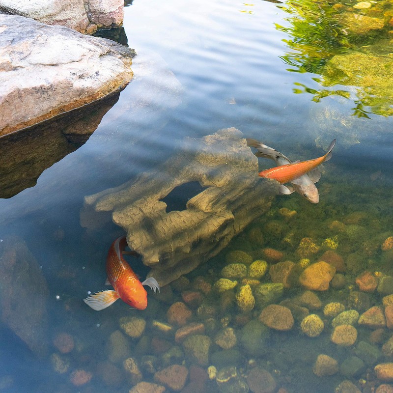 Aquascape Faux Log Fish Cave, Predator Control and Decorative Shelter