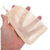 BIUDECO 5Pcs Natural Sisal Soap Bags Exfoliating Mesh Pouch for