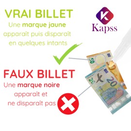 Counterfeit Money Checker - Counterfeit Money Detector in 2 Seconds - Counterfeit Money Checker - Money Checker - Felt Pen Easy to Carry - Euros $ Currency