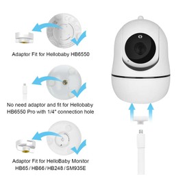 Baby Monitor Mount Compatible with HelloBaby HB6550/HB65/HB66/HB248,ANMEATE SM935E Baby Monitor Camera 15.7 inches Flexible Clip Clamp Mount Long Gooseneck Arm, Baby Monitors Holder Without Tools