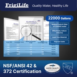 FrigiLife Under Sink Water Filter System, 22K Gallons Ultra High Capacity, Under Counter Direct Connect Kitchen Drinking Faucet, Removes Lead, Chlorine, Bad Taste & Odor NSF/ANSI 42 Certified USA Tech