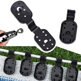 100Pcs Shade Cloth Clips, Sun Shade Clips - Black Plastic Heavy Duty Garden Net Clamps for Sun Shade Net, Gardening Shade Cloth, Anti Bird Netting, Removable & Reusable Windproof Awning Clamp (Black)